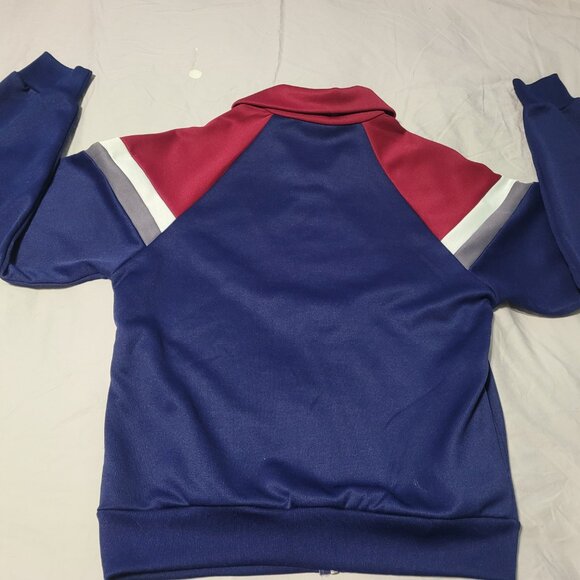 Vintage Spalding Track Polyester Jacket Red White Blue Grey Size M - Picture 8 of 8